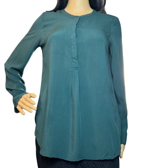 (6 for $25) Old Navy The Tunic Popover Blouse in Teal Size Small - Picture 5 of 10